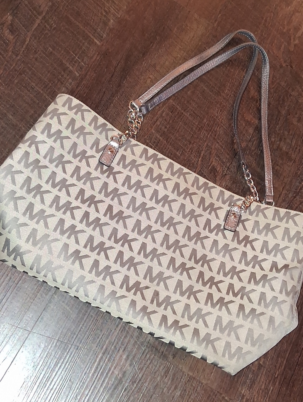 Michael Kors Gray MK Logo Tote